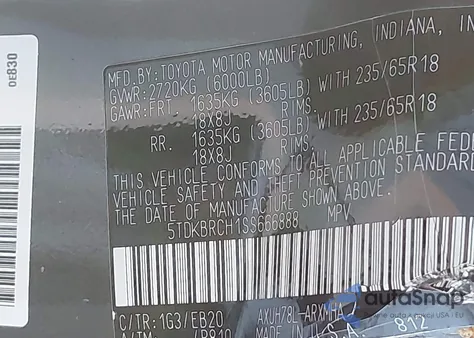 2025 Toyota Highlander Hybrid Xle z USA, uszkodzony, nr VIN 5TDKBRCH1SS666888